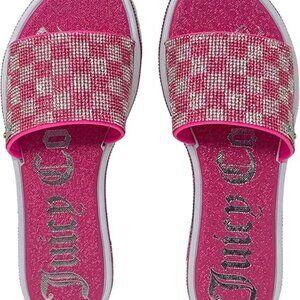 Juicy Couture Women's WJ030D29W Blush/Pink Rhinestone YUMMY Sandals/Slippers